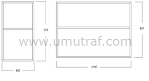 UM 946 - 3 Katlı Raf - Siyah